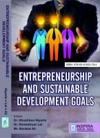 ENTREPRENEURSHIP AND SUSTAINABLE DEVELOPMENT GOALS ENTREPRENEURSHIP AND SUSTAINABLE DEVELOPMENT GOALS