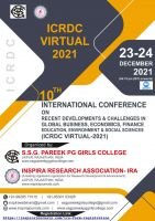 10th International Conference ICRDC VIRTUAL DECEMBER 23-24,2021