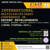 VIRTUAL INTERNATIONAL MULTIDISCIPLINARY CONFERENCE IMCRD  AUGUST 27-28, 2021